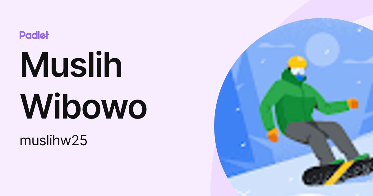 Muslih Wibowo (muslihw25) profile | Padlet