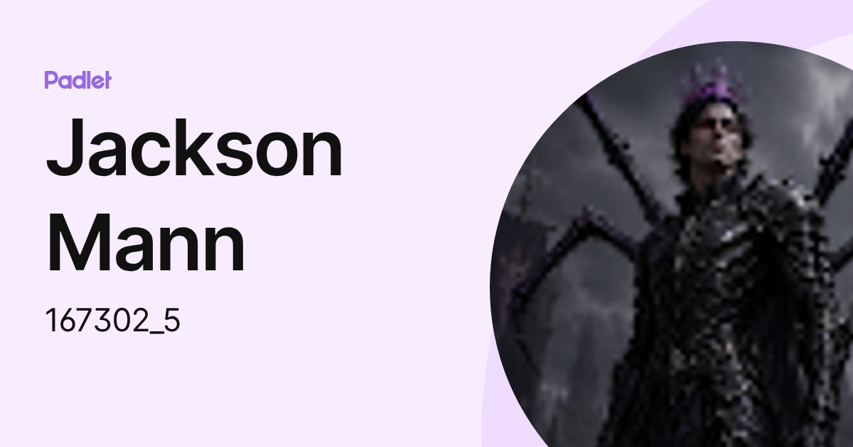 Jackson Mann (167302_5) profile | Padlet
