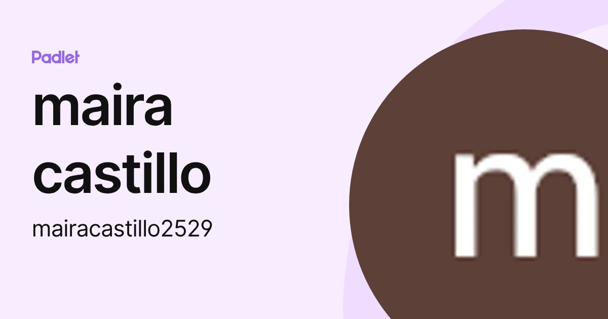 maira castillo (mairacastillo2529) profile | Padlet