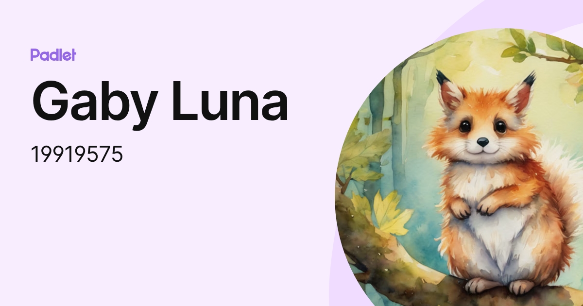 Gaby Luna (19919575) profile | Padlet