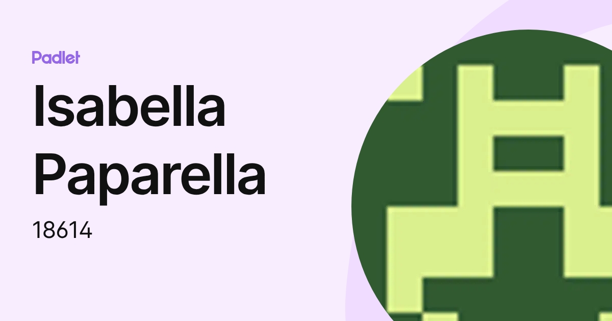 Isabella Paparella (18614) profile | Padlet