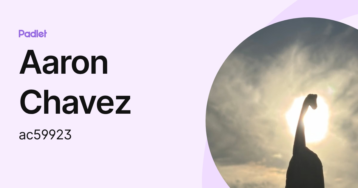 Aaron Chavez (ac59923) profile | Padlet