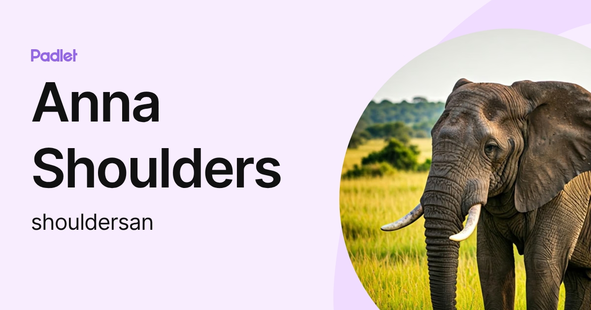 Anna Shoulders (shouldersan) profile | Padlet