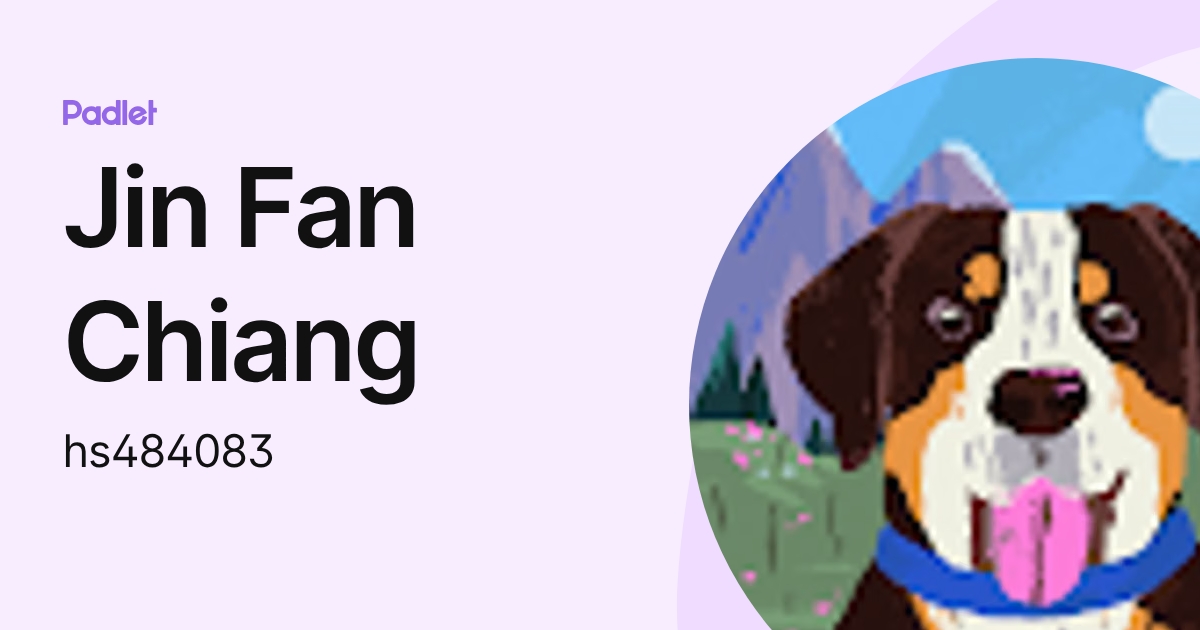 Jin Fan Chiang (hs484083) profile | Padlet