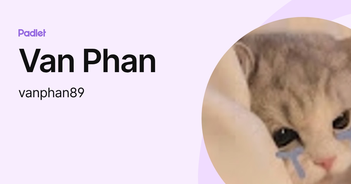 Van Phan (vanphan89) profile | Padlet
