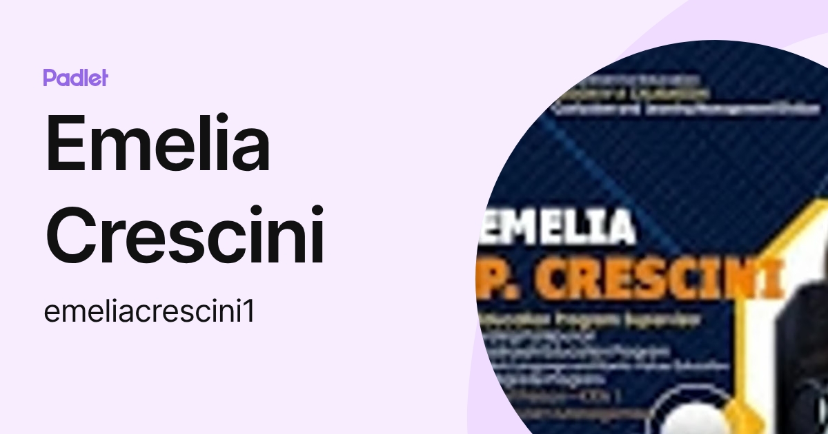 Emelia Crescini (emeliacrescini1) profile | Padlet