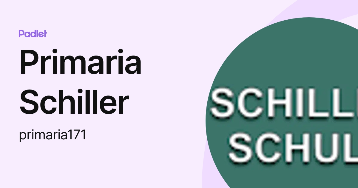 Primaria Schiller (primaria171) profile | Padlet