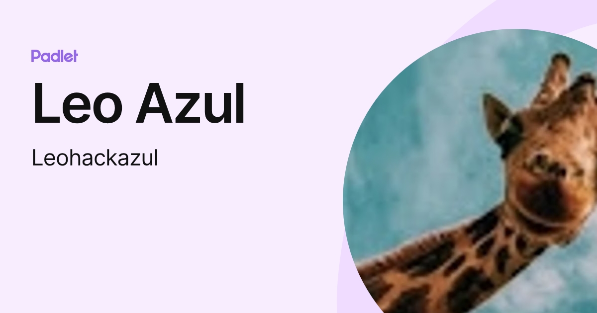 Leo Azul (Leohackazul) profile | Padlet