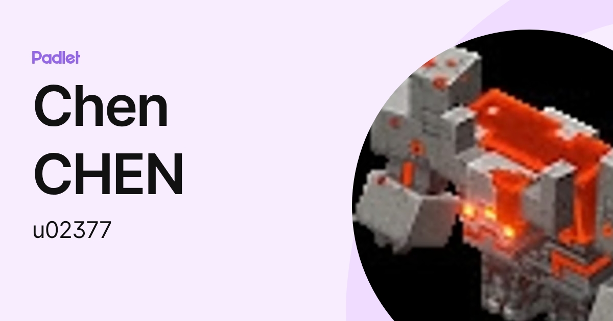 Chen CHEN (u02377) profile | Padlet