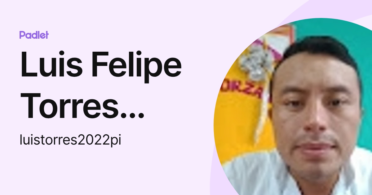 Luis Felipe Torres Canche (luistorres2022pi) profile | Padlet