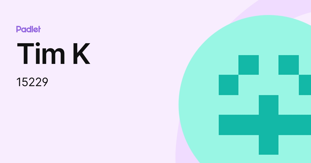 Tim K (15229) profile | Padlet