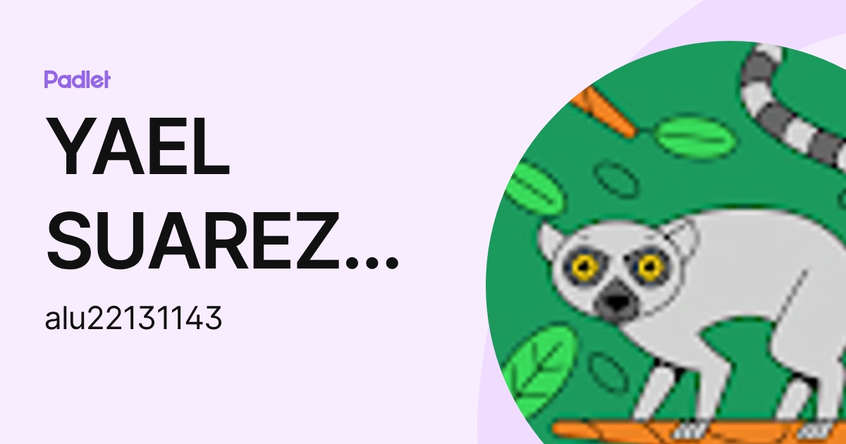 YAEL SUAREZ ORTIZ (alu22131143) profile | Padlet
