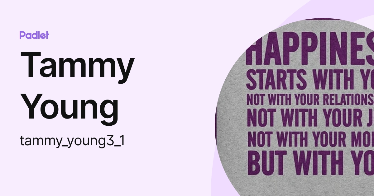 Tammy Young (tammy_young3_1) profile | Padlet