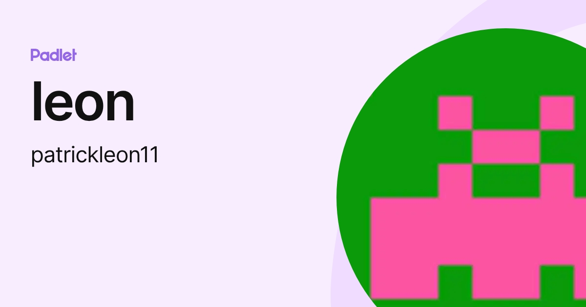 leon (patrickleon11) profile | Padlet