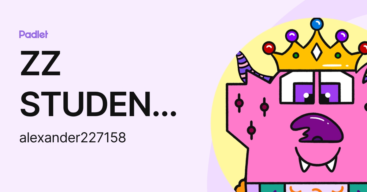 ZZ STUDENT: Davis, Alexander (alexander227158) profile | Padlet