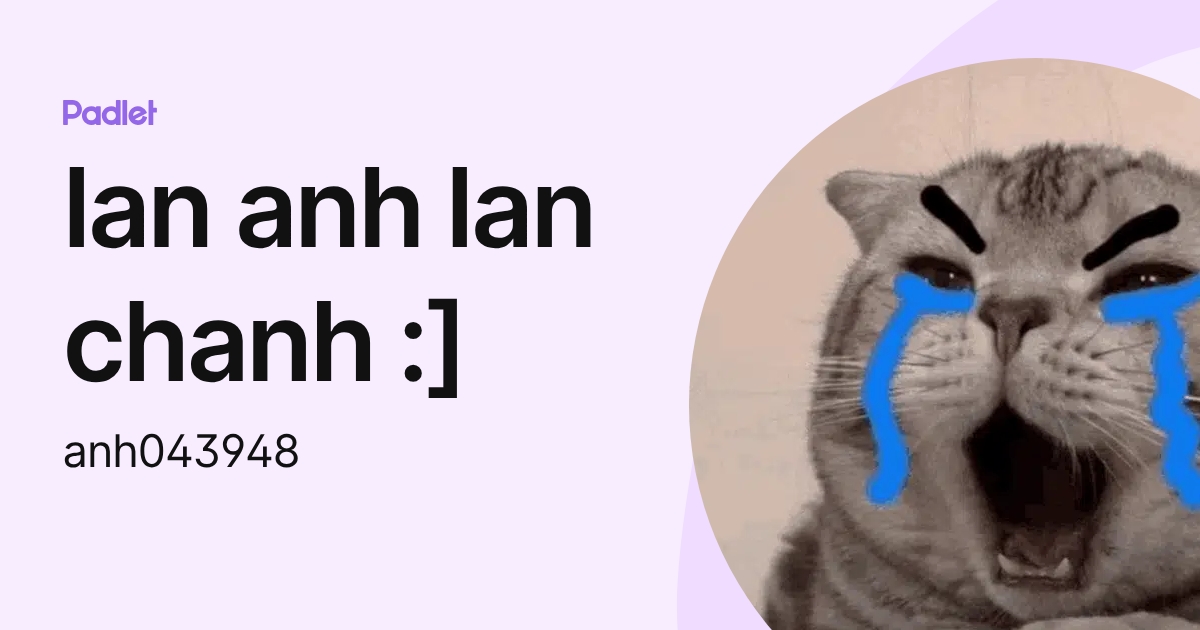 lan anh lan chanh :] (anh043948) profile | Padlet