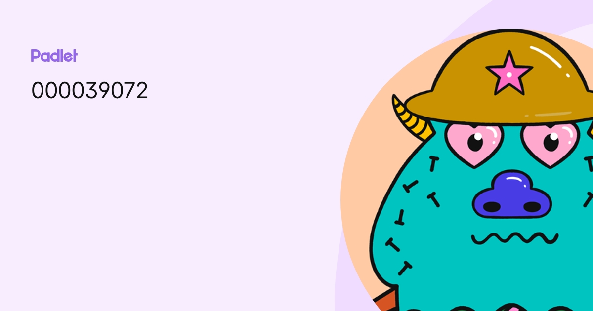 000039072 profile | Padlet