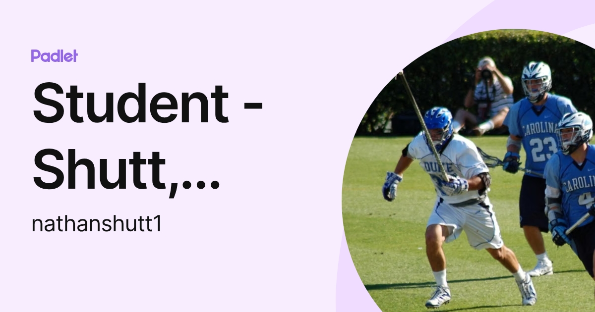 Student - Shutt, Nathan T. (nathanshutt1) profile | Padlet