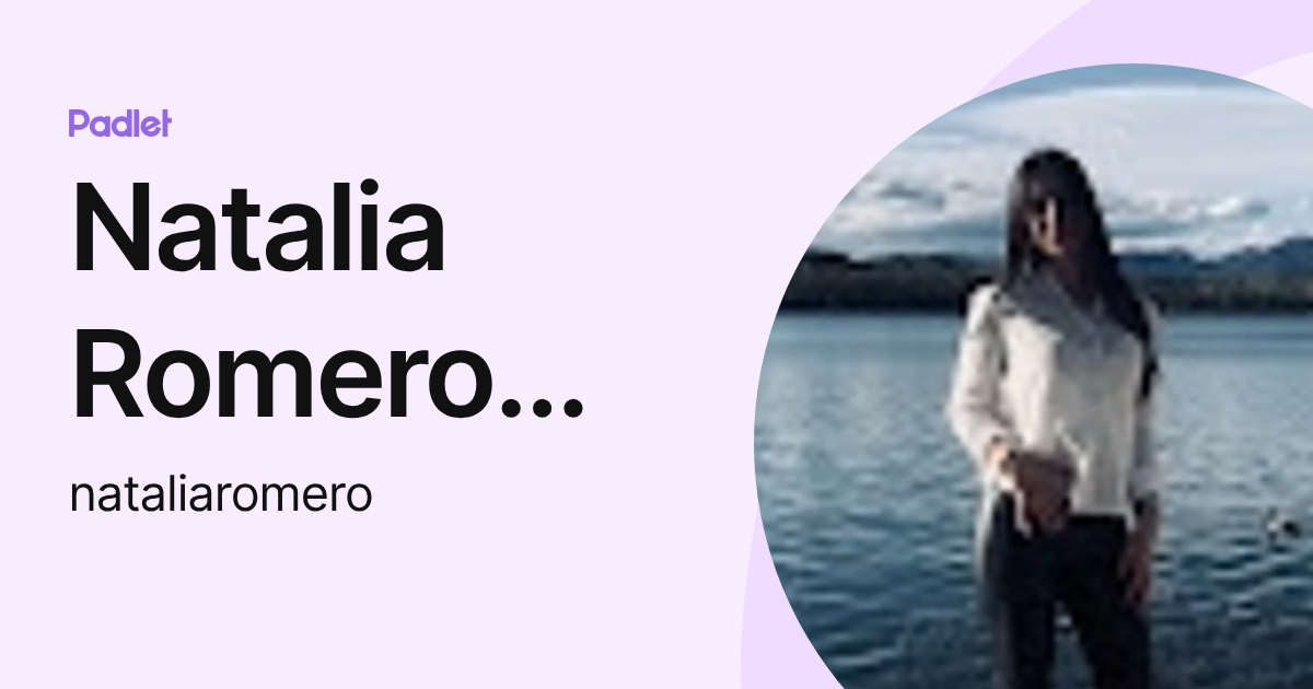Natalia Romero Peral (nataliaromero) profile | Padlet