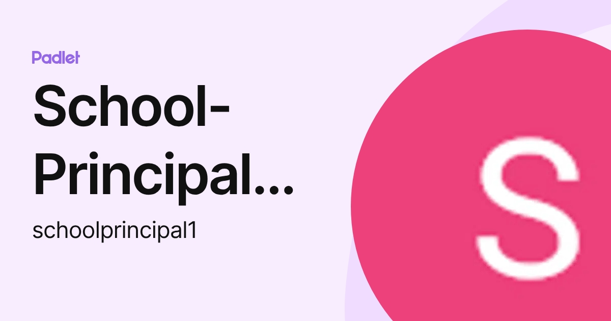 School-Principal MHCLC (schoolprincipal1) profile | Padlet