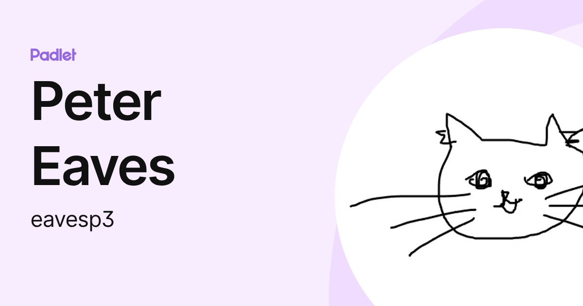 Peter Eaves (eavesp3) profile | Padlet