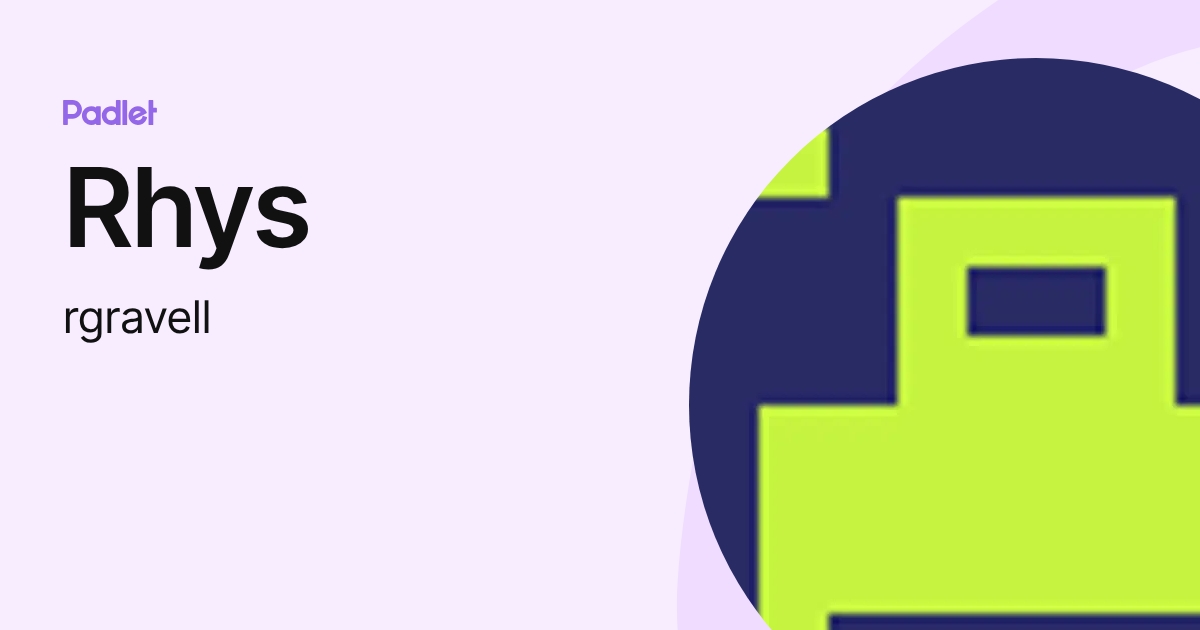 Rhys (rgravell) profile | Padlet