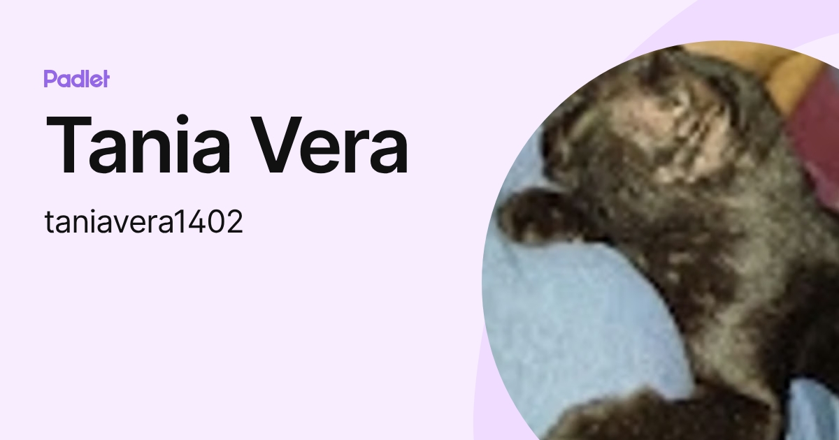 Tania Vera (taniavera1402) profile | Padlet