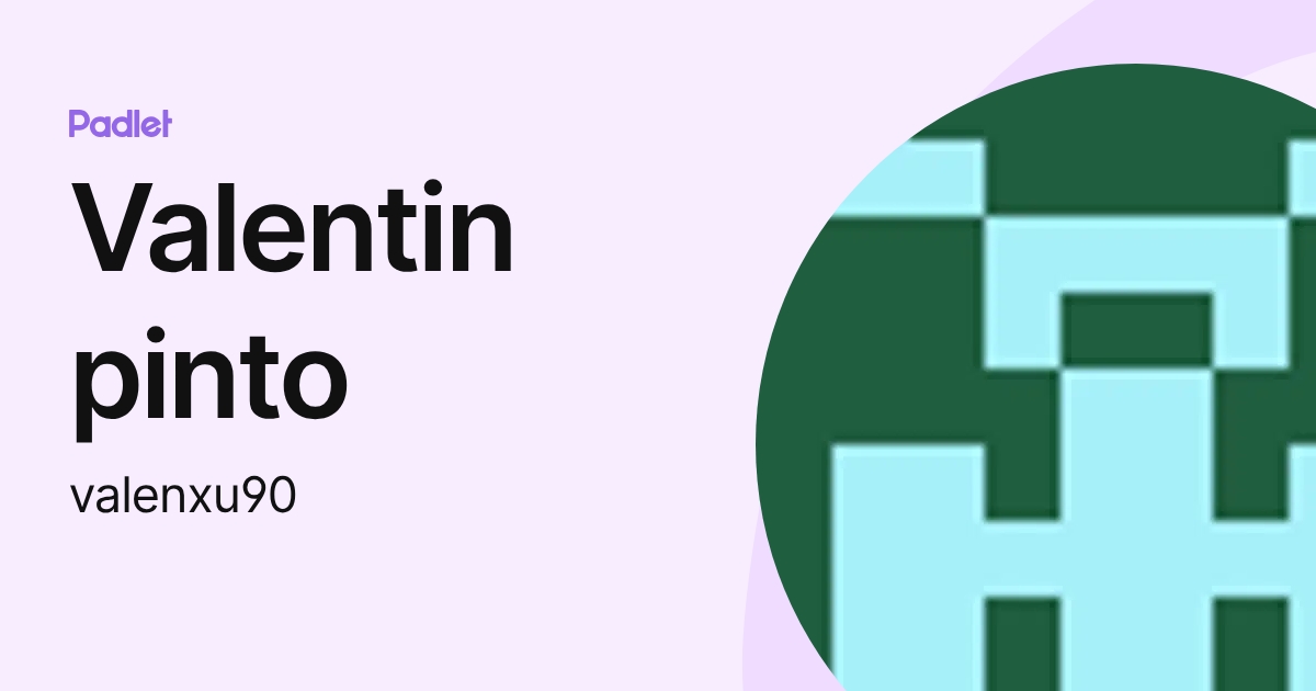 Valentin pinto (valenxu90) profile | Padlet