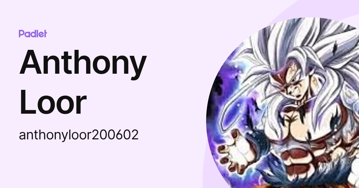 Anthony Loor (anthonyloor200602) profile | Padlet