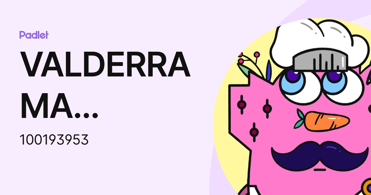 VALDERRAMA VASQUEZ,LUIS D ALESSANDRO (100193953) profile | Padlet