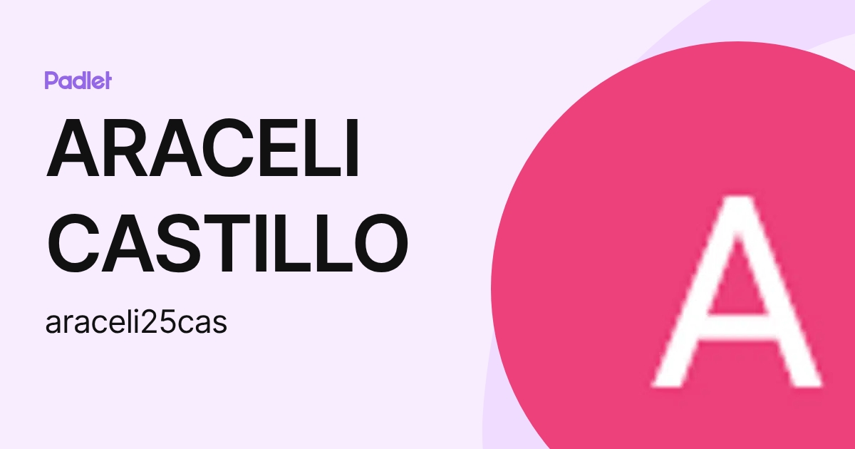 ARACELI CASTILLO (araceli25cas) profile | Padlet