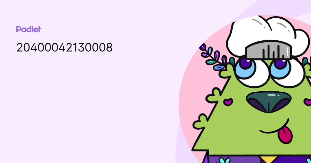 20400042130008 profile | Padlet