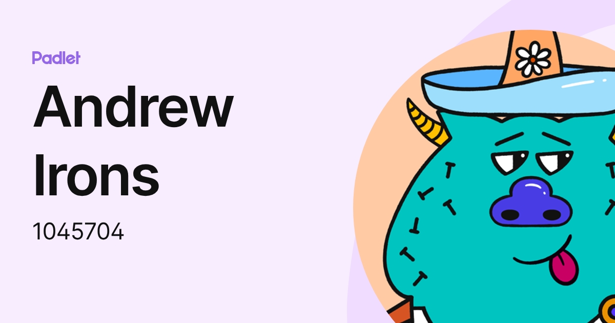 Andrew Irons (1045704) profile | Padlet