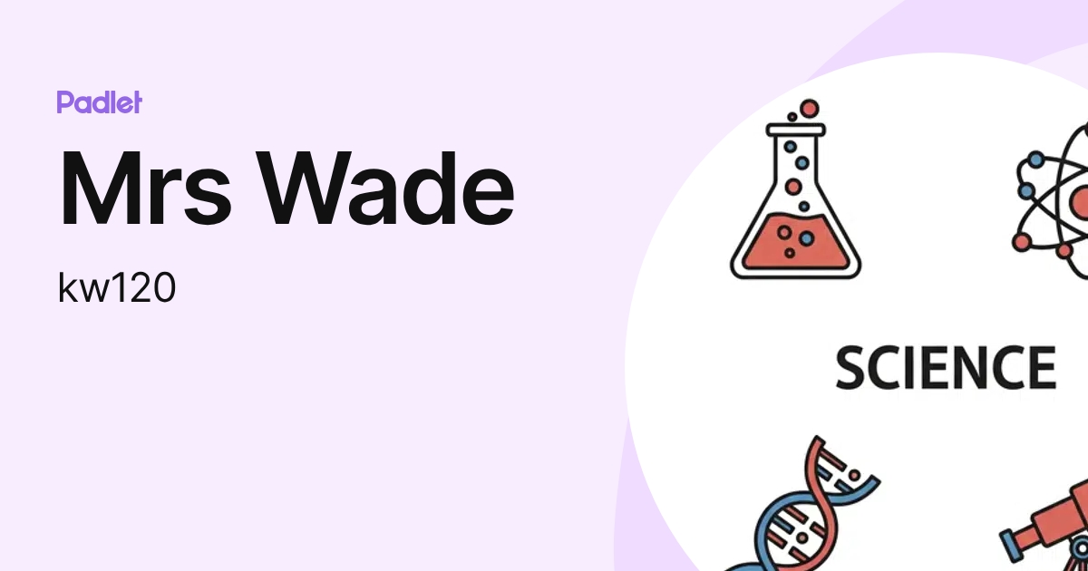 Mrs Wade (kw120) profile | Padlet