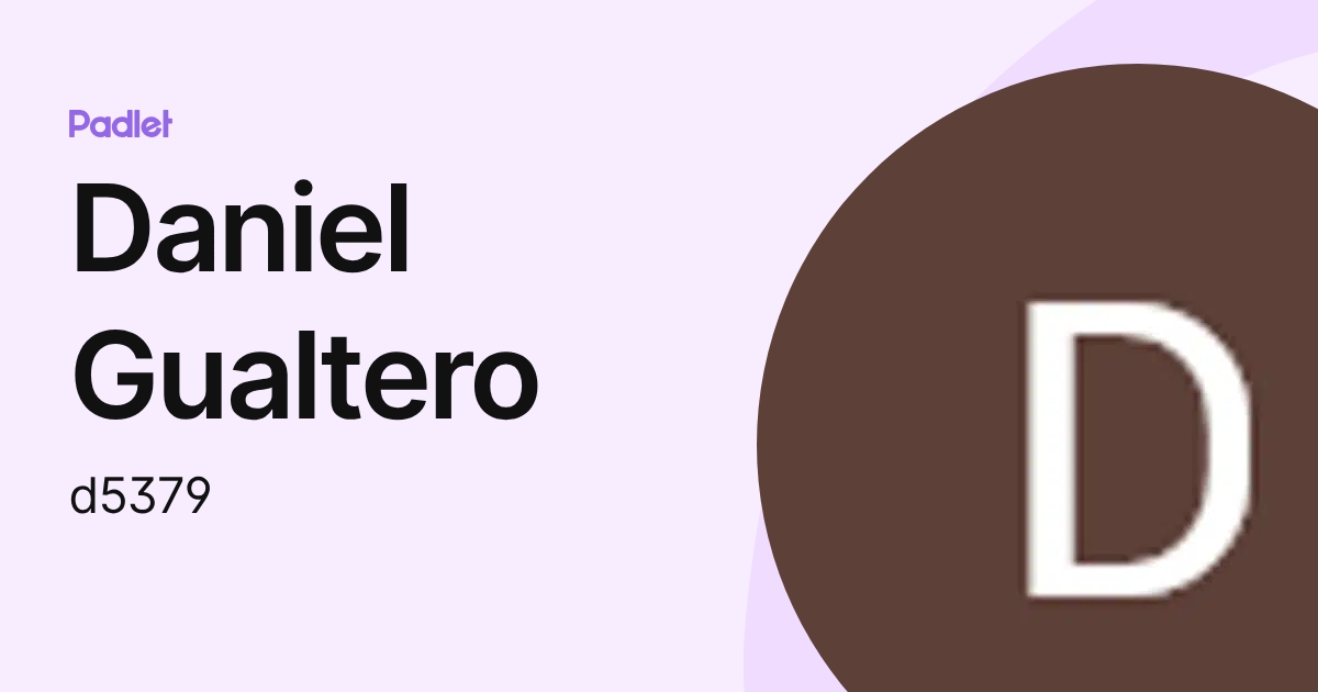 Daniel Gualtero (d5379) profile | Padlet