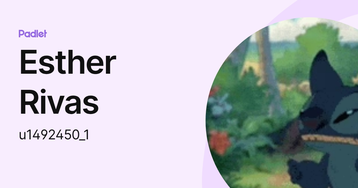 Esther Rivas (u1492450_1) profile | Padlet