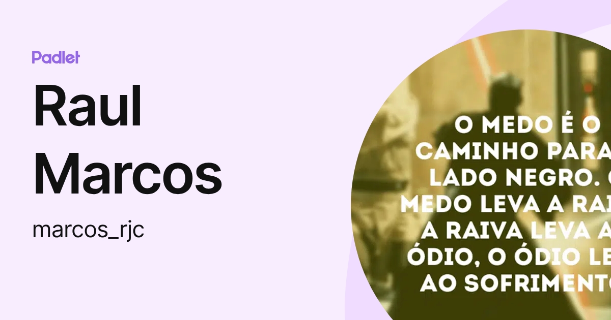 Raul Marcos (marcos_rjc) profile | Padlet