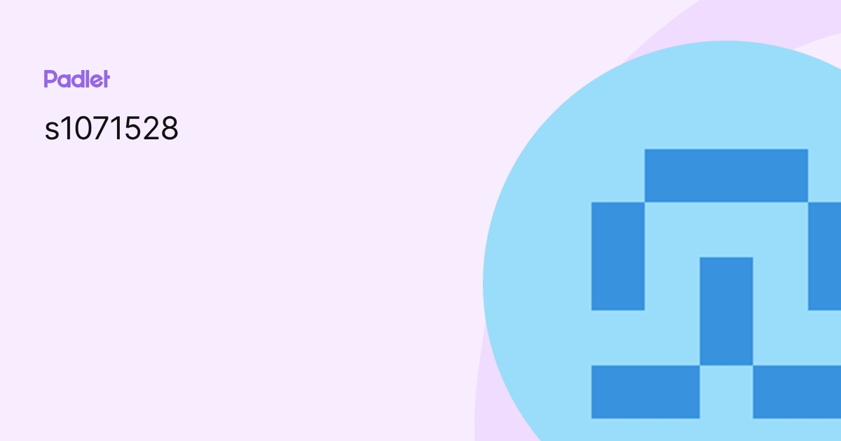 s1071528 profile | Padlet