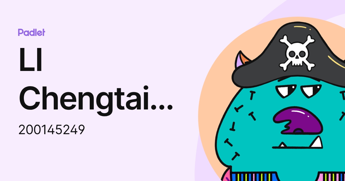 LI Chengtai (George) [YCIS-HK] (200145249) profile | Padlet