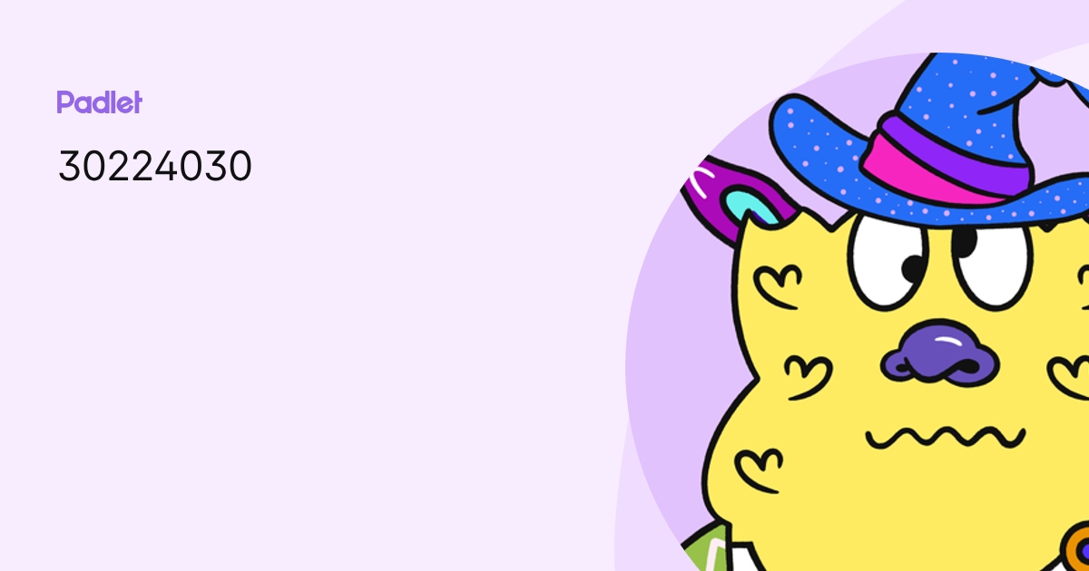 30224030 profile | Padlet