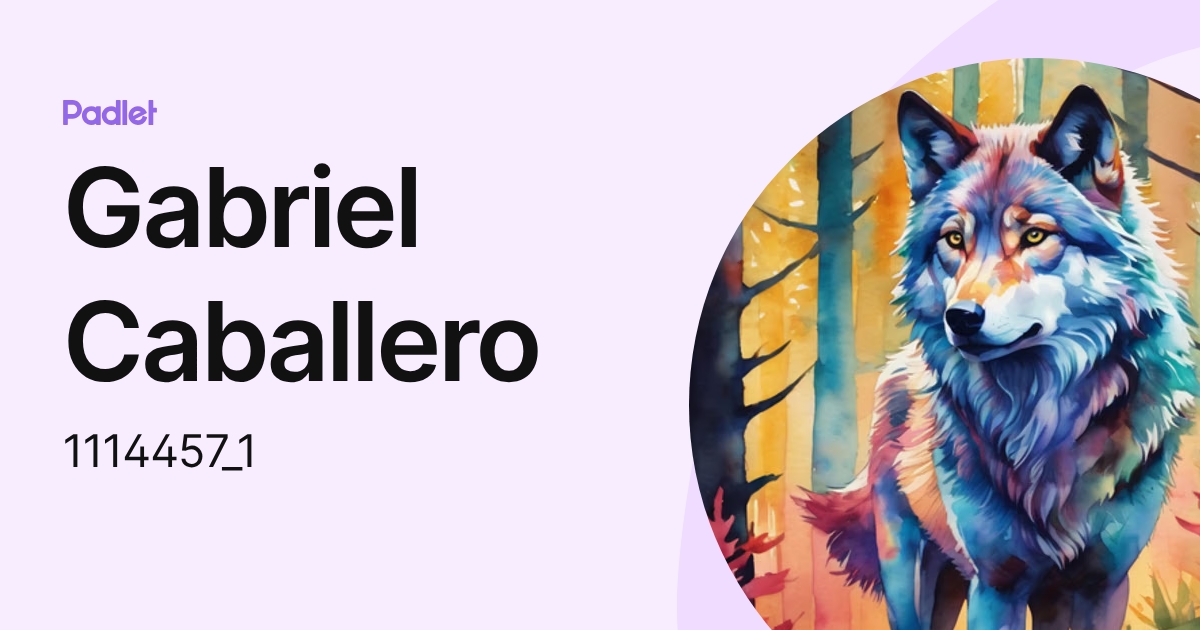 Gabriel Caballero (1114457_1) profile | Padlet