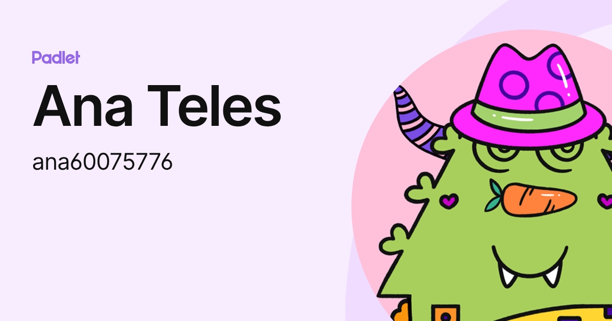 Ana Teles (ana60075776) profile | Padlet