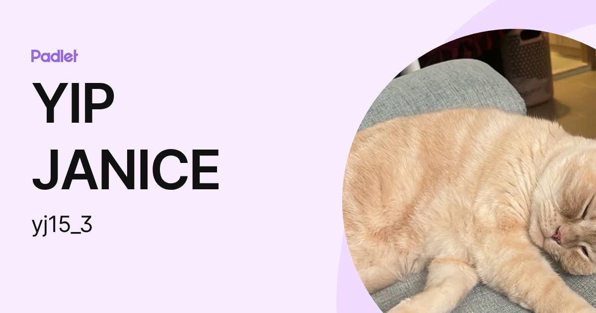 YIP JANICE (yj15_3) profile | Padlet