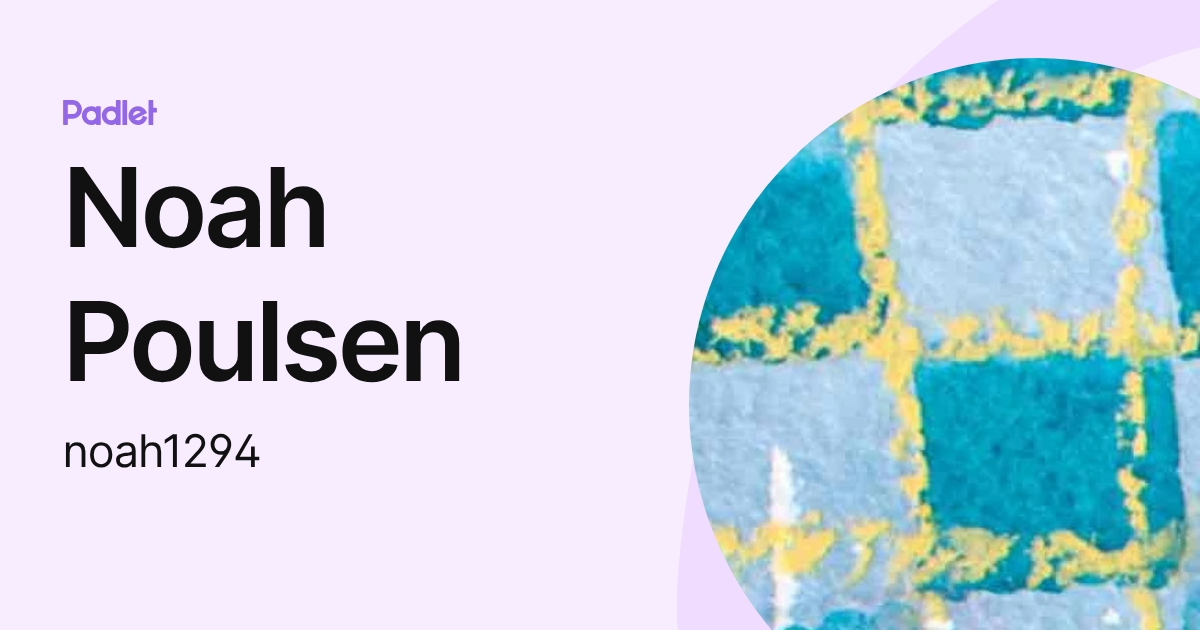 Noah Poulsen (noah1294) profile | Padlet