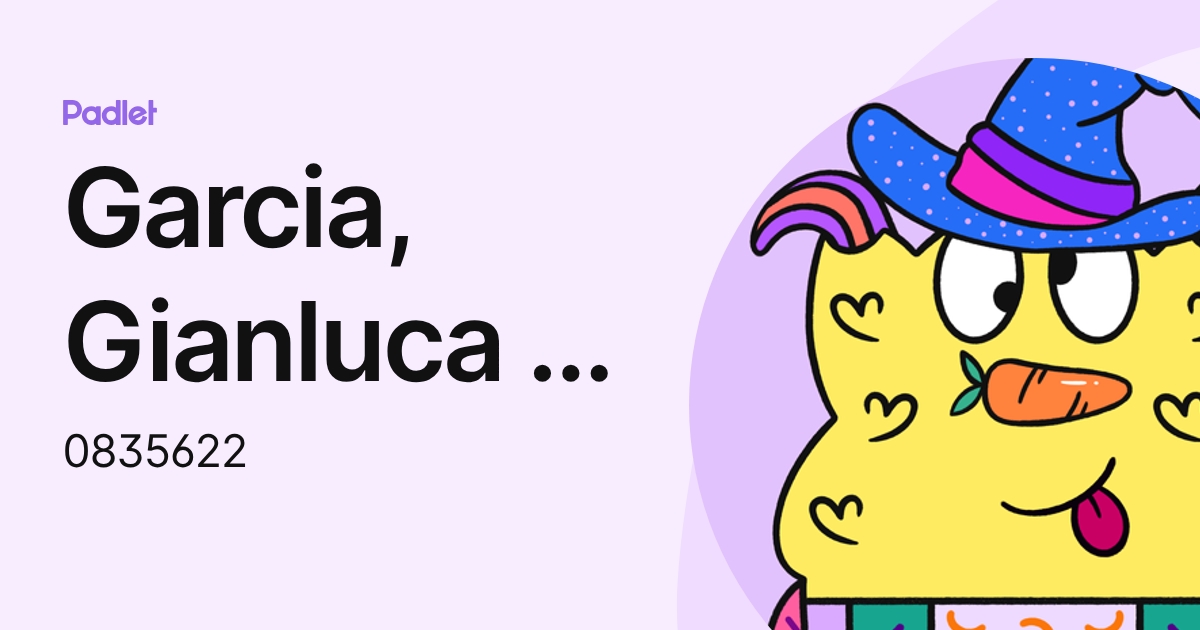 Garcia, Gianluca - 0835622 (0835622) profile | Padlet