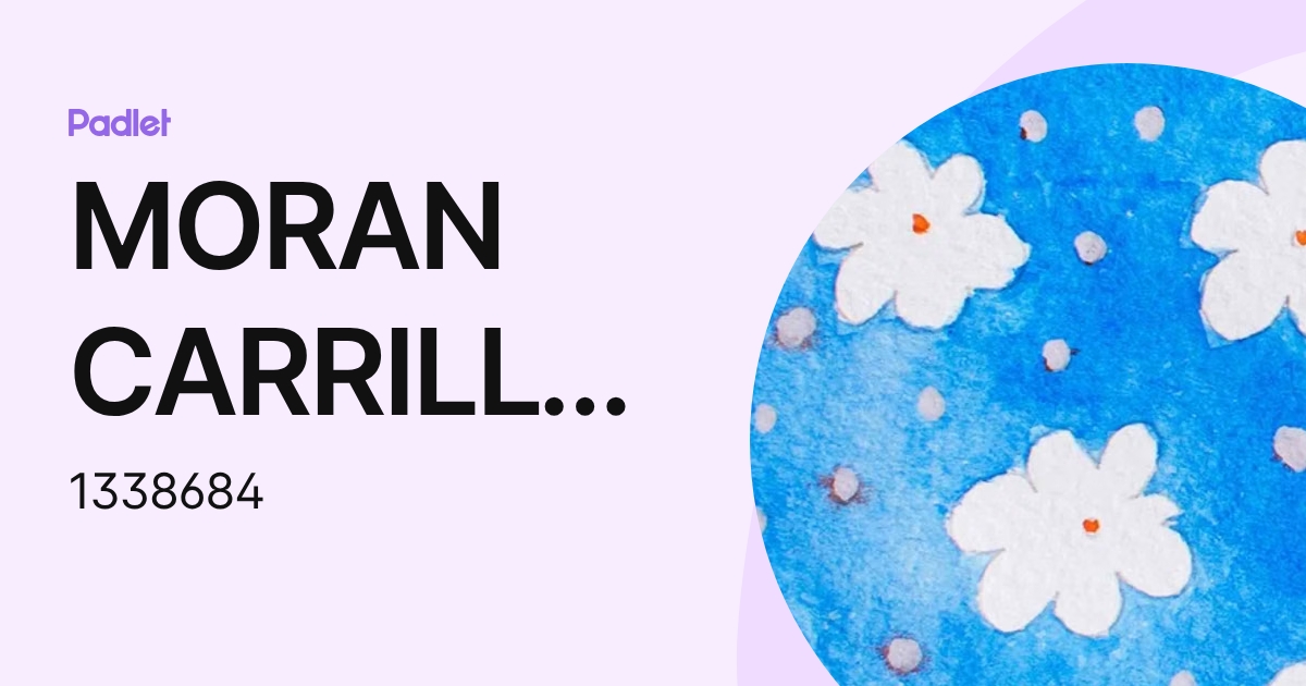 MORAN CARRILLO NATALIA (1338684) profile | Padlet
