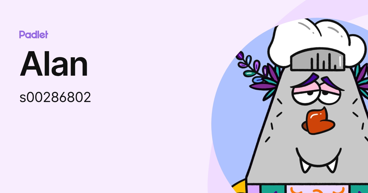 Alan (s00286802) profile | Padlet