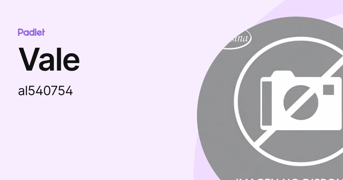 Vale (al540754) profile | Padlet