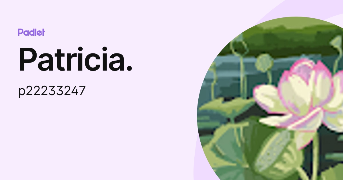 Patricia. (p22233247) profile | Padlet