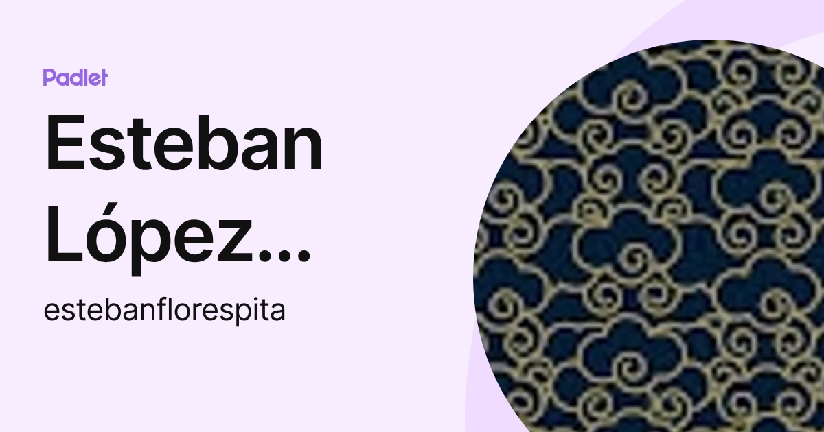 Esteban López beltran (estebanflorespita) profile | Padlet